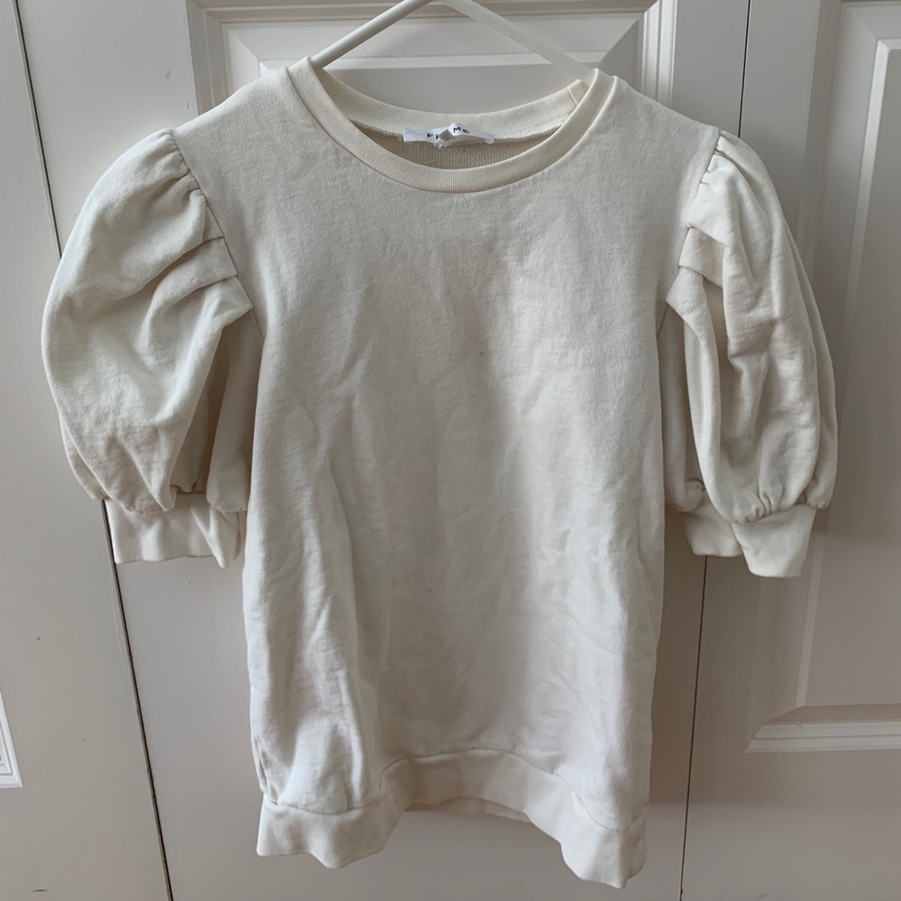 Frame women’s puffed sleeve cotton top S
